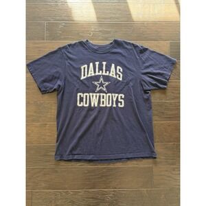 NFL Team Apparel Dallas Cowboys Men's Blue Crew T Shirt Authentic Size XL